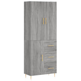 Highboard Grey Sonoma 69.5x34x180 cm Engineered Wood 3195897