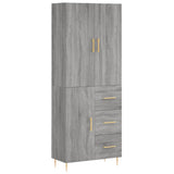 Highboard Grey Sonoma 69.5x34x180 cm Engineered Wood 3195897