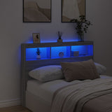 Headboard Cabinet with LED Grey Sonoma 140x17x102 cm 839201