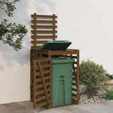 Wheelie Bin Storage Honey Brown 84x90x128.5 cm Solid Wood Pine 825103