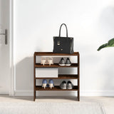 Shoe Racks 2 pcs Stackable Smoked Oak 60x30x30.5 cm 858866
