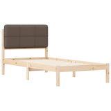 Bed Frame with Upholstered Headboard Taupe 100 x 200 cm 878002