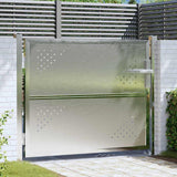 Garden Gate with Lock Silver 85 x 70 cm Stainless Steel 3402574