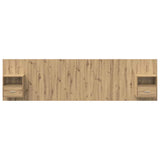 Headboard With Cabinet 3 pcs Artisan Oak Engineered Wood 3415841