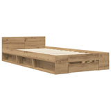 Bed Frame with Storage Artisian Oak 80 x 200 cm Engineered Wood 3429604