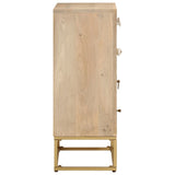 Chest of Drawers 55x30x76 cm Solid Wood Mango and Iron 372011