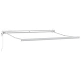 Retractable Awning Anthracite and White 3x2.5 m Fabric&Aluminium 3216133