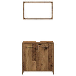 ZNTS 3 Piece Bathroom Furniture Set Old Wood Engineered Wood 3328559
