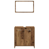 ZNTS 3 Piece Bathroom Furniture Set Old Wood Engineered Wood 3328559