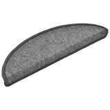 Stair Mats 20 pcs 56x17x3 cm Dark Grey Half Round 3365782