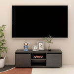 TV Cabinet Grey 110x30x40 cm Solid Pinewood 809902