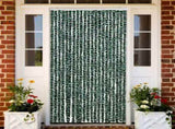 Insect Curtain Green and White 90x220 cm Chenille 325446
