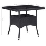 Garden Dining Set Black, Cream 3095911