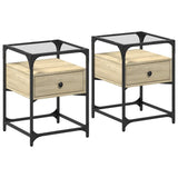 Bedside Cabinets 2 pcs Sonoma Oak 40x40x55 cm Engineered Wood 846077