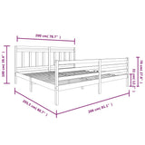 3100674 Bed Frame without Mattress Solid Wood 200x200 cm