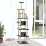 Cat Tree with Sisal Scratching Posts Dark Grey 216 cm 171529