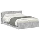 Bed Frame with Storage Concrete Grey 150 x 200 cm 3433968