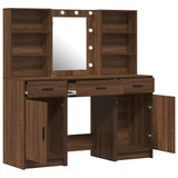 Dressing Table Set with Drawer 3 pcs Old Wood Engineered Wood 3334297