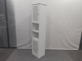 163cm Bathroom tall cabinet with adjustable drawer shelves, louvered door floor-standing storage W6296P540656