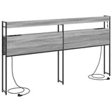 Headboard with Shelf Grey sonoma 200 cm Engineered wood 859718