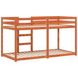 Bunk Bed without Mattress Wax Brown 90x190 cm Single Solid Wood Pine 3214875