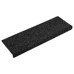 ZNTS Stair Mats Self-adhesive 30 pcs Black 65x21x4 cm 3365693