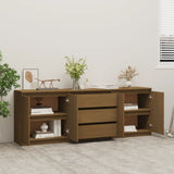 Side Cabinet Honey Brown 180x36x65 cm Solid Pinewood 3094296