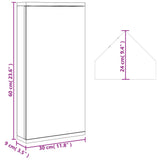 Corner Bathroom Mirror Cabinet Black 30x24x60 cm 357979