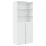 Highboard White 80x42.5x249 cm Engineered Wood 3281357