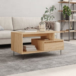 ZNTS Coffee Table Sonoma Oak 90x49x45 cm Engineered Wood 831023