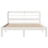 Bed Frame with Headboard without Mattress White 135x190 cm Double 3306779