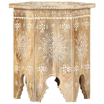 ZNTS Hand-painted Side Table 38x33x42 cm Solid Mango Wood 285880