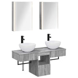 Bathroom Cabinet Set 5 pcs Grey Sonoma 43 x 11.5 x 60.5 cm 3406292