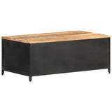 Coffee Table 90x50x37 cm Solid Rough Mango Wood 323136