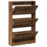 Shoe Cabinet Old Wood 80 x 21 x 125.5 cm Engineered Wood 869102