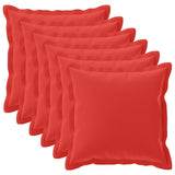 Cushion Cover 6 pcs HOUTEN Red 80 x 80 cm Polyester 921736