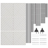 Privacy Screen Grey 100 x 50 x 180 cm Steel 868546