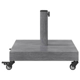 Outdoor Umbrella Base Dark grey wood look 45 x 45 x 31.5 cm 42010006