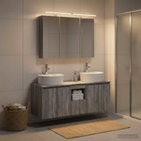 Bathroom Cabinet Set 4 pcs Grey Sonoma Engineered Wood 3406460