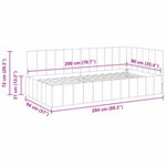 Corner Bed Frame with Headboard Turquoise 90 x 200 cm Velvet 42016315