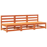 Garden Sofas Armless 3 pcs Wax Brown 70x70x67 cm Solid Wood Pine 837932
