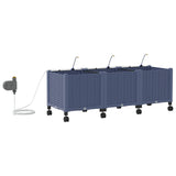 Garden Planter with Irrigation&Wheels 3 pcs Grey PP 3423083