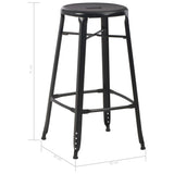 Bar Stools 4 pcs Black Steel 3054558
