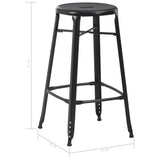 Bar Stools 2 pcs Black Steel 280077