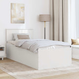 Bed Frame with Headboard White 75 x 190 cm Engineered Wood 3408627