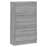 Shoe Cabinet Grey Sonoma 63x24x103 cm Engineered Wood 342556