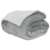 Throw Blanket Grey 220 x 240 cm Fleece 42016987