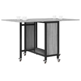 Folding Dining Table with Castors 130 x 80 x 76.5 cm steel PB 8006046