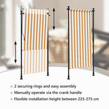 Outdoor Roller Blind Orange and White 120x270 cm Fabric&Steel 368769