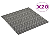 Carpet Floor Tiles 20 pcs 5 m 50x50 cm Striped Anthracite 147308